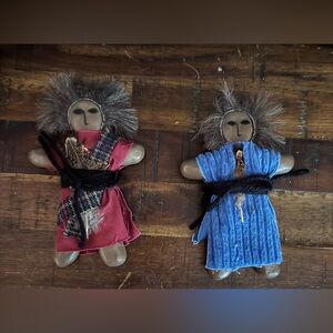 Pair of Rare Vintage Handcrafted Wagna Dolls plus the paperwork